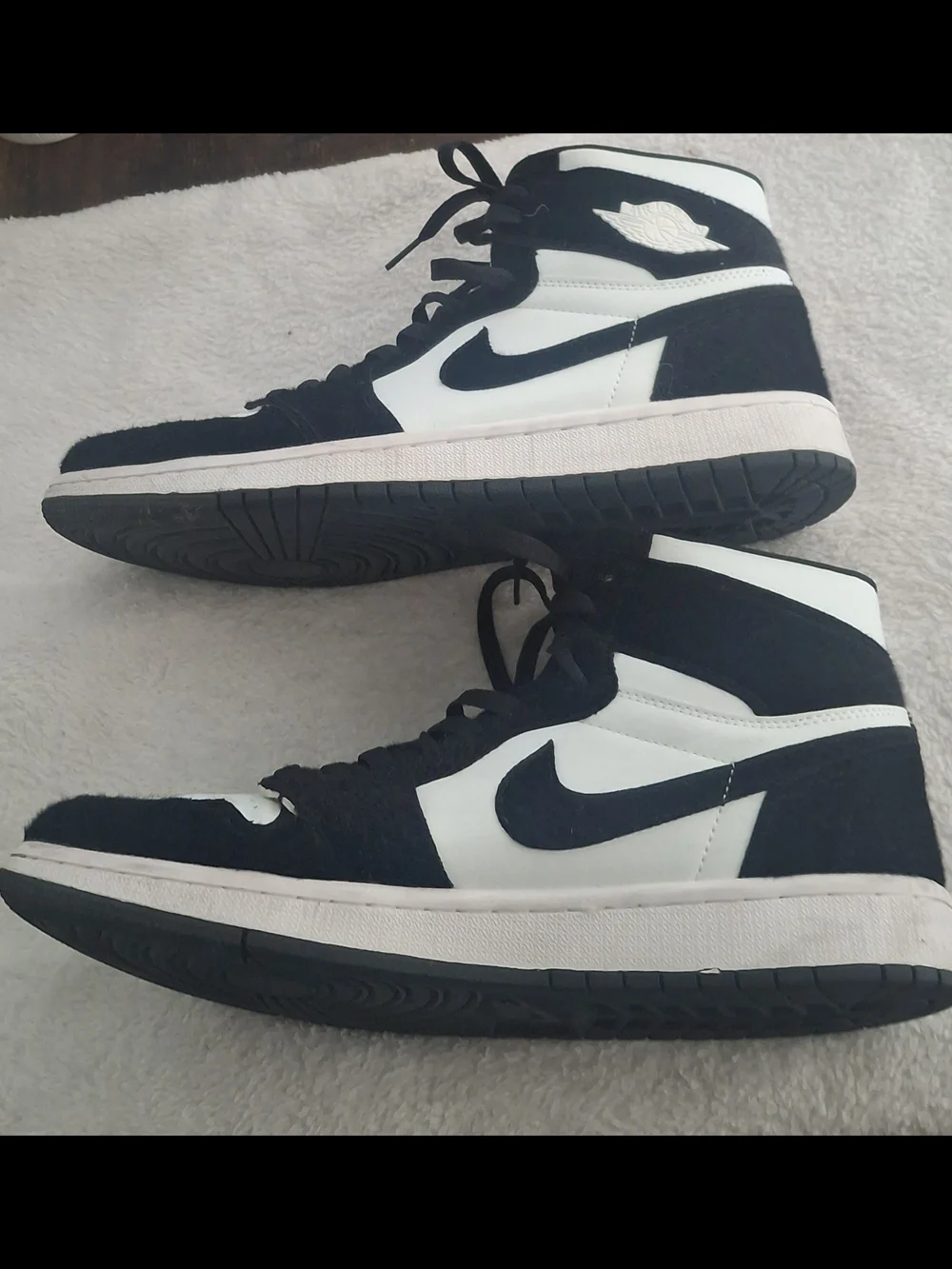 Air Jordan 1 Retro High OG Twist Panda Black White Fur EU 47 US 13